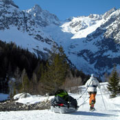 Pulka enfants Val Ferret