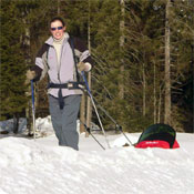 Pulka randonnée famille Risoux Vallée de Joux